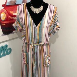 Chelsea and Theodore dress stripes With pockets